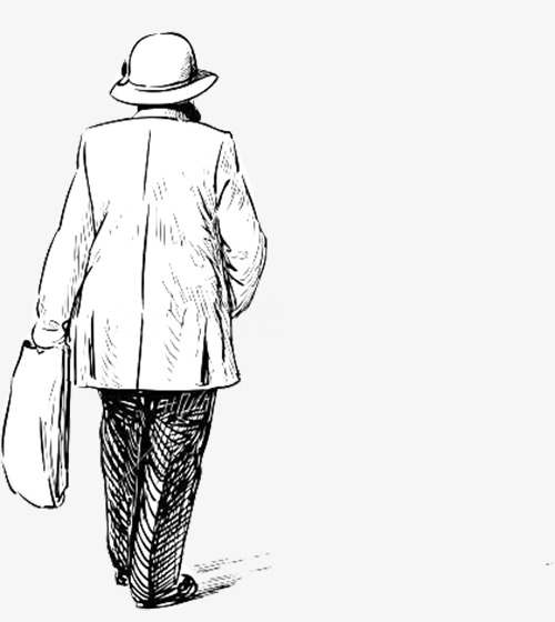 500x560 Pencil Sketch Lonely Granny, Pencil Sketch, Lonely Granny Figure - Granny Sketch