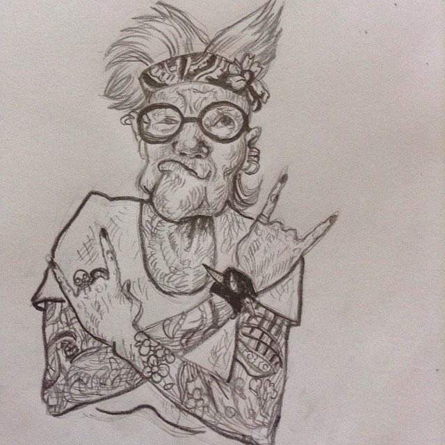 640x640 Sketch - Granny Sketch