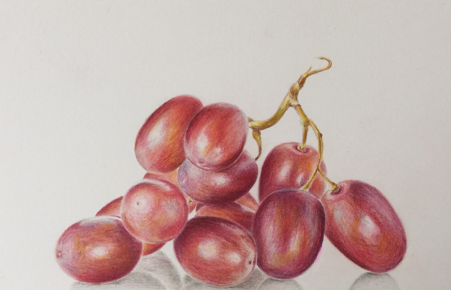 1500x966 Grapes Still Life Drawing Grapes Still Life Drawing Colored Pencil - Grapes Sketch
