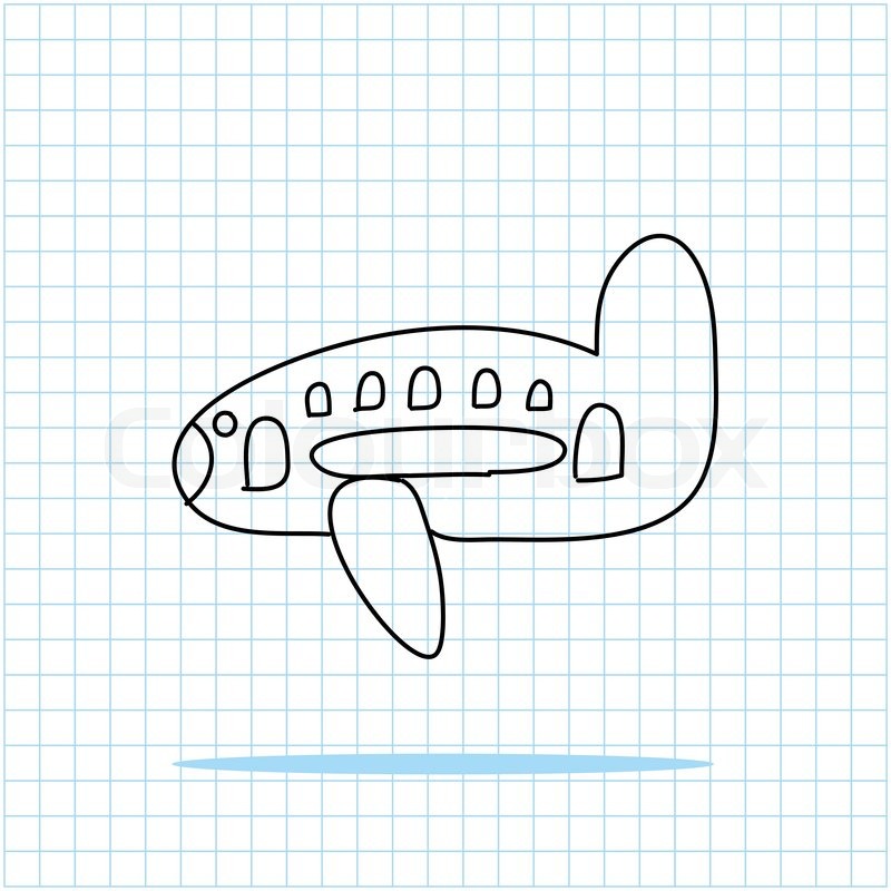 800x800 Hand Drawing Cartoon On Graph Paper Stock Vector Colourbox - Graph Paper Sketch