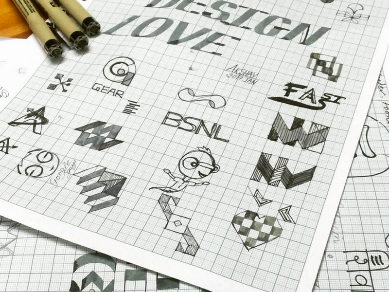 800x600 Logo Sketches - Graph Paper Sketch