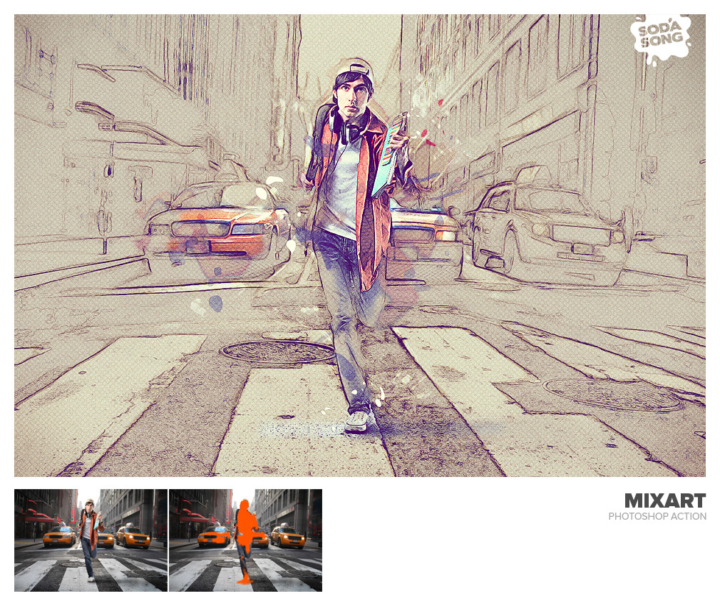 1010x850 Mixart - Graphic Art Sketch