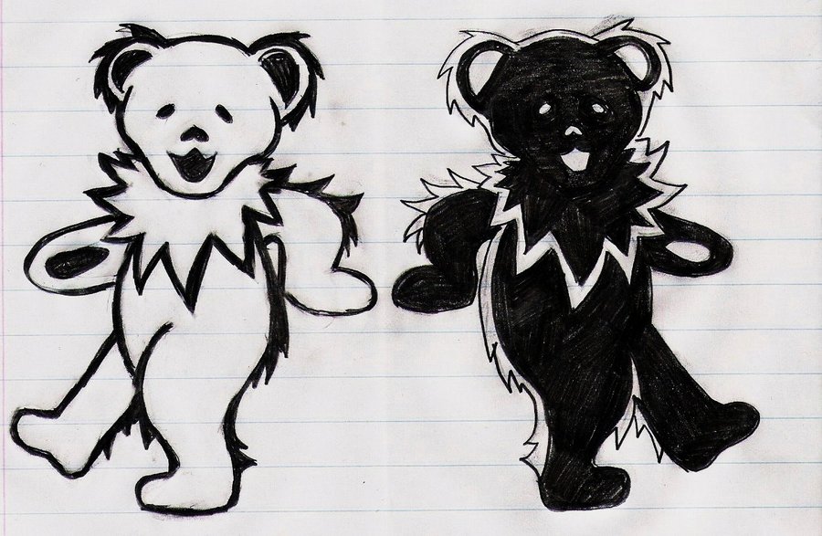 900x587 Grateful Dead Bears Inverse By Littleblue22 - Grateful Dead Sketches
