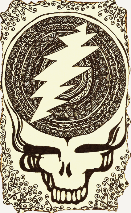 425x687 Drawing Sketch Grateful Dead The Grateful Dead Steal Your Face - Grateful Dead Sketches