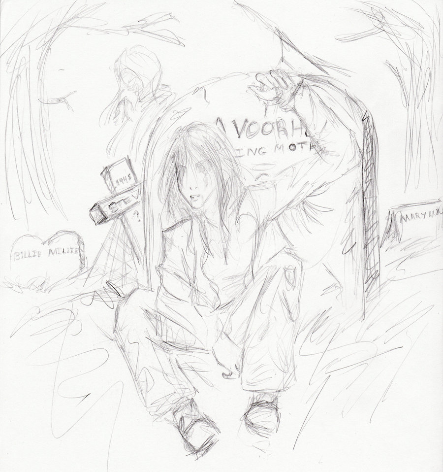 900x958 Graveyard Sketch. By Jesseschwarzenfornia - Graveyard Sketch