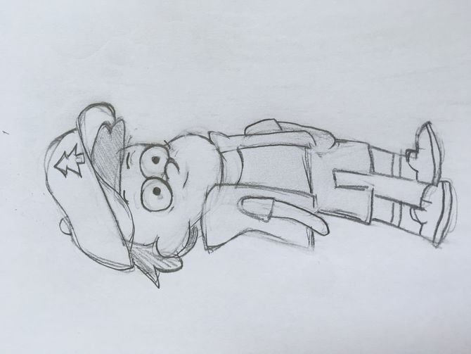 670x503 How To Draw Dipper Pines From Gravity Falls 7 Steps - Gravity Falls Sketch