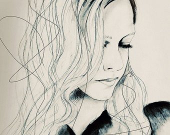 340x270 Charcoal Drawings Amp Illustrations Etsy - Gray Sketch