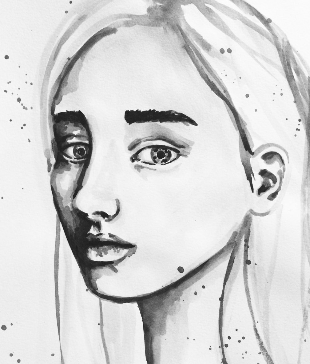 1008x1182 How To Effectively Draw Faces - Grayscale Sketch