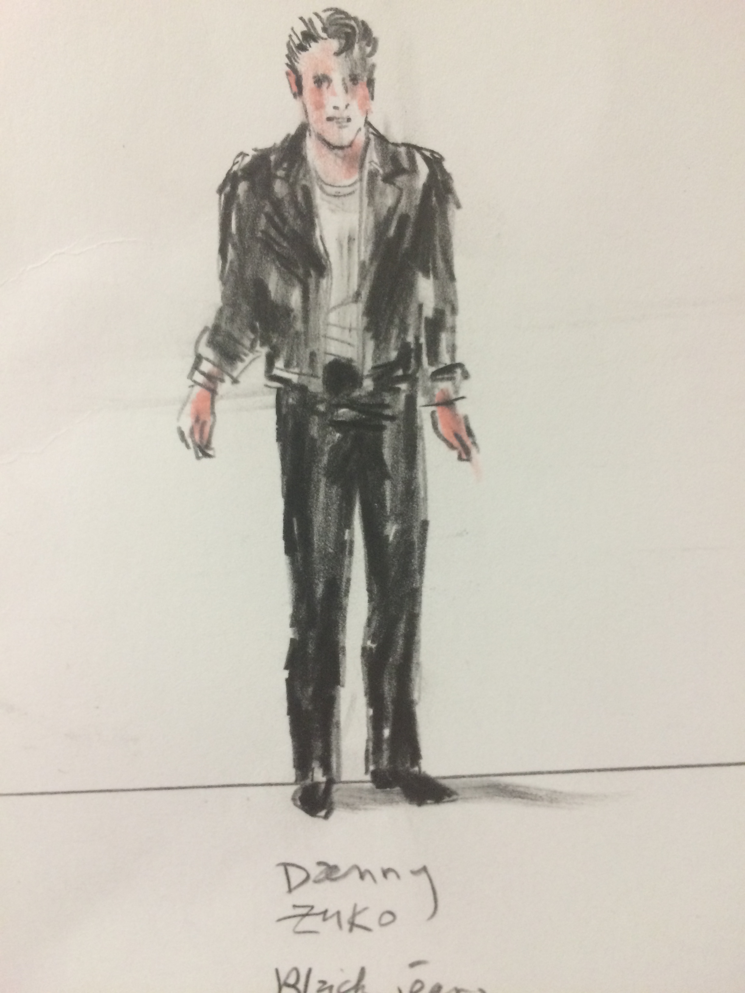2448x3264 Grease Live Costume Sketches And Set Renderings Wwd - Grease Sketch