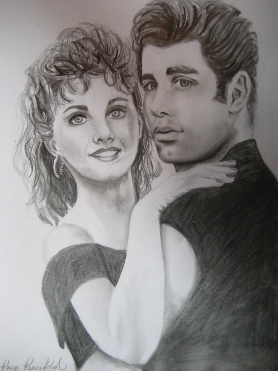 900x1200 Sandy And Danny From Grease By Turn The Paige31 - Grease Sketch