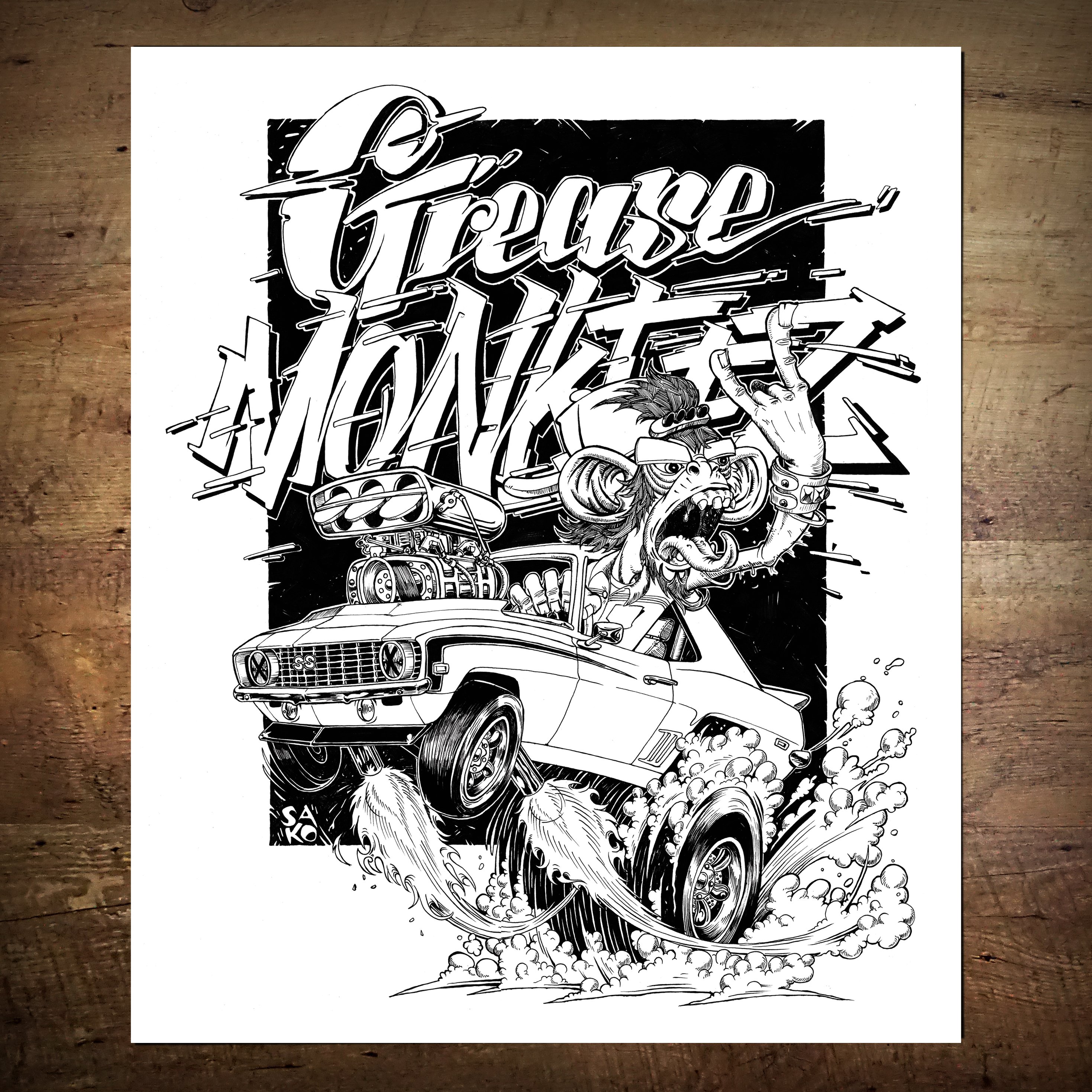 2938x2938 Sketch Grease Monkeez - Grease Sketch