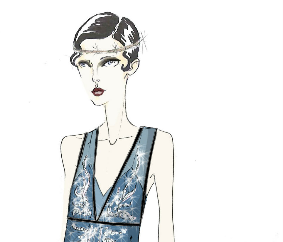 964x825 Prada Unveils Sketches Of Costumes Stylecaster - Great Gatsby Sketch