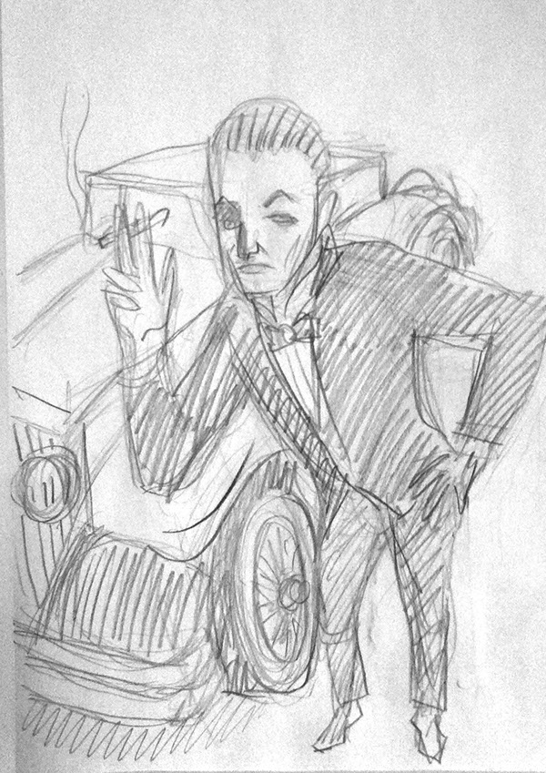 600x849 The Great Gatsby On Behance - Great Gatsby Sketch