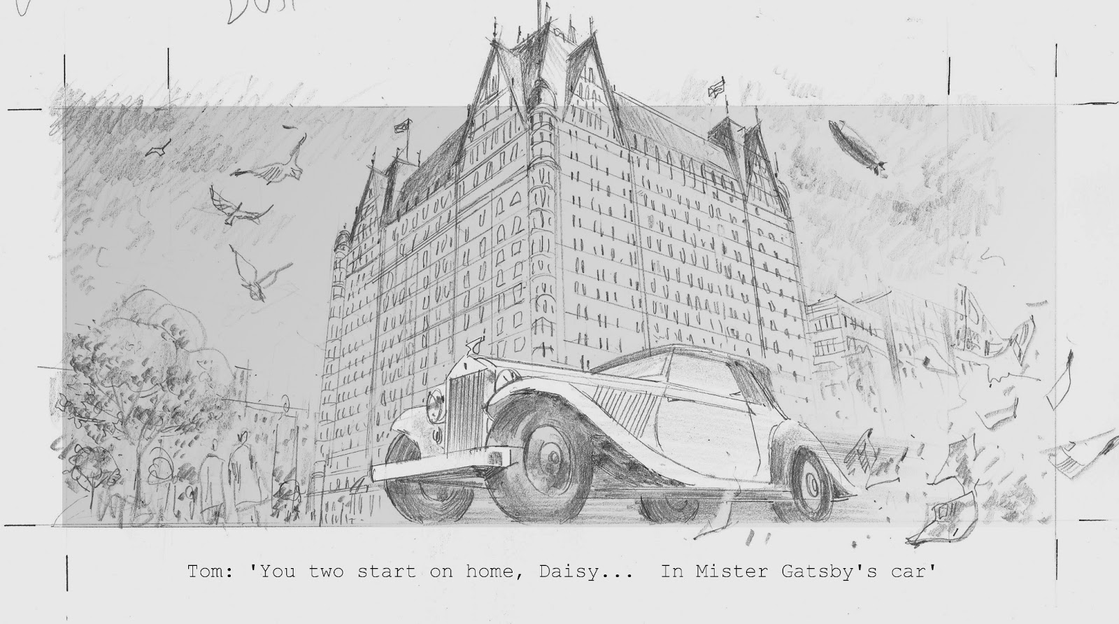 1600x892 Toronto Storyboard Artist The Great Gatsby Sketchbook - Great Gatsby Sketch