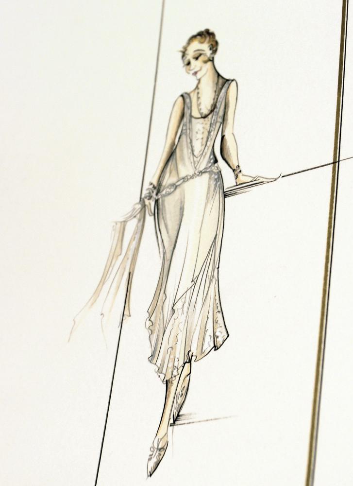 727x1000 Dressing Daisy Costumes From The Great Gatsby - Great Gatsby Sketch