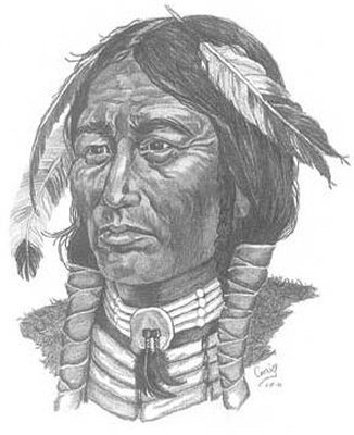 326x400 Great Plains Indian Warrior Pencil Sketch - Great Sketches