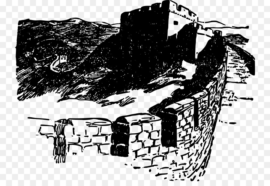900x620 Great Wall Of China Drawing Monument Clip Art - Great Wall Of China Sketch