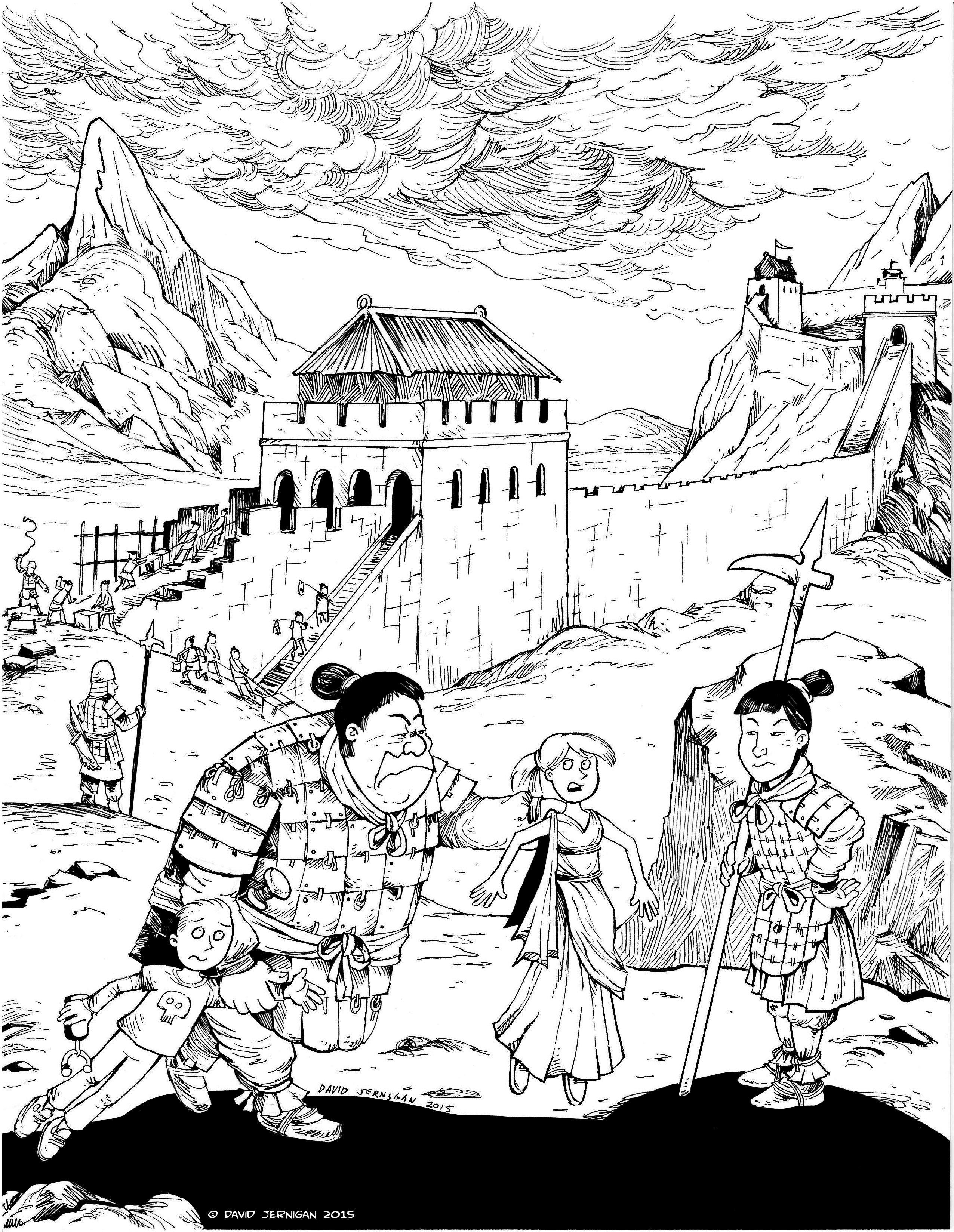 2552x3296 Sensible Footwear And The Great Wall Of China Sketcharound - Great Wall Of China Sketch