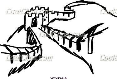 375x256 Great Wall - Great Wall Of China Sketch