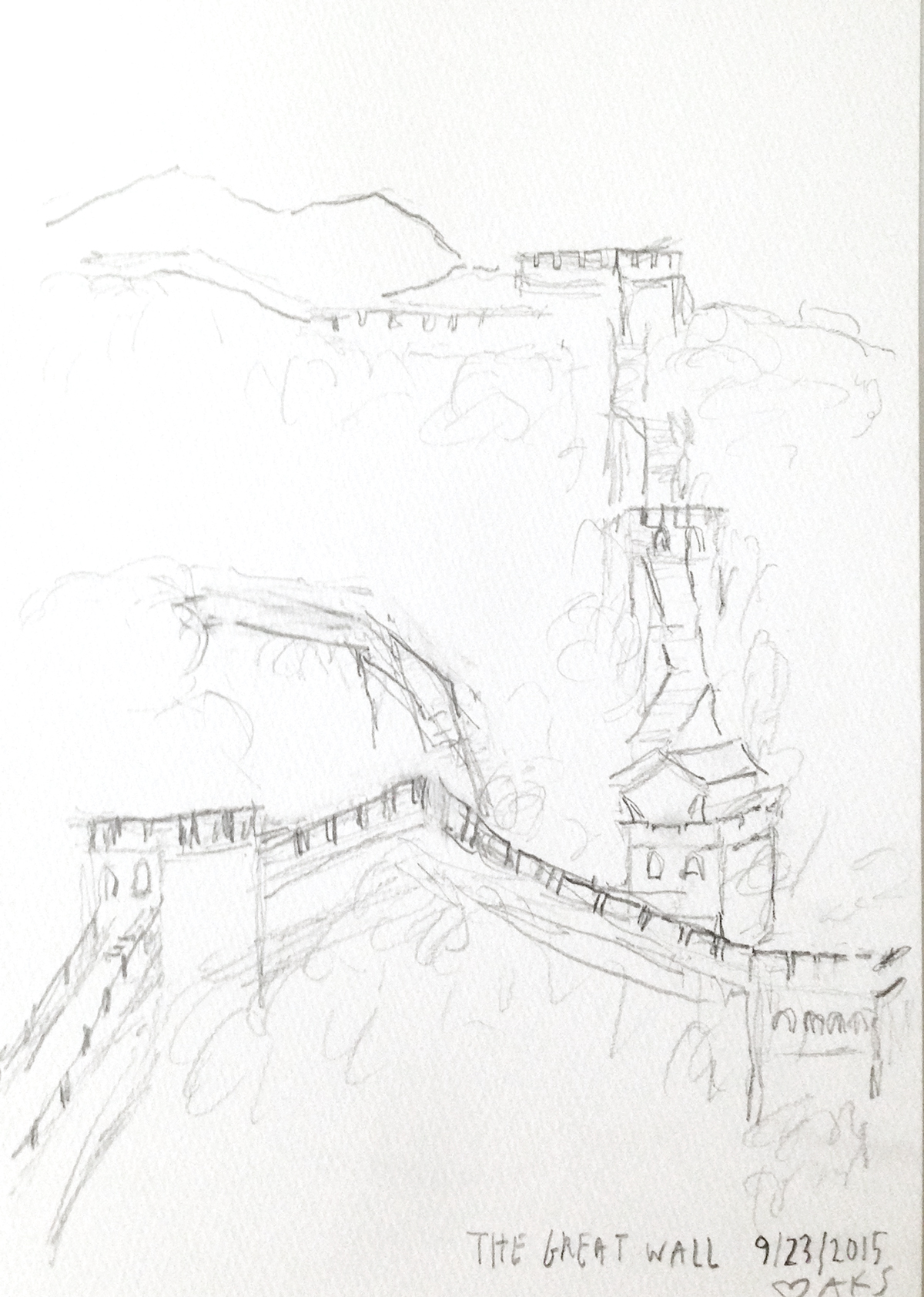 1200x1684 Sketch Great Wall Pay Attention - Great Wall Sketch