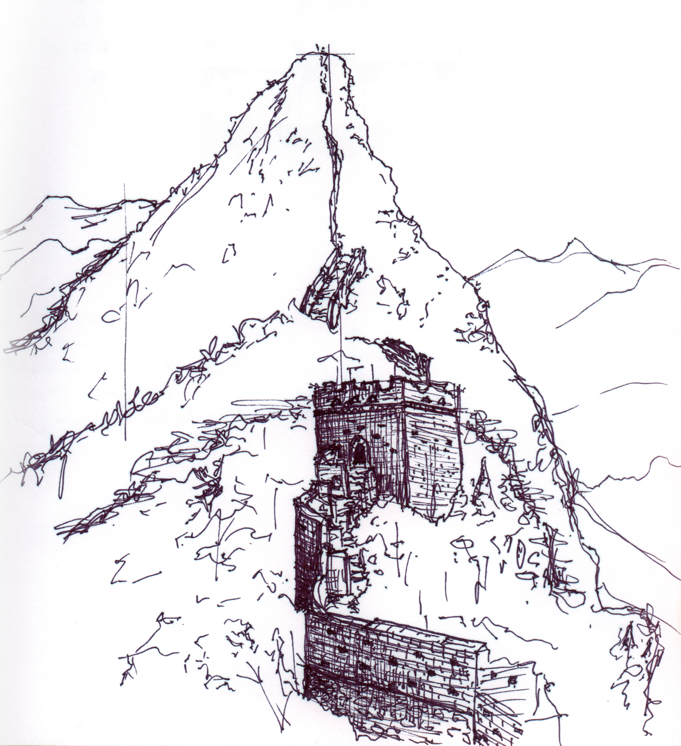 2388x2615 China Great Wall Sketch Brandon Ro, Aia - Great Wall Sketch