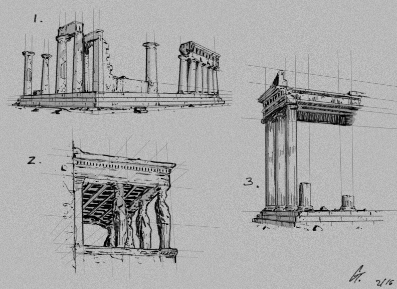 Greek Architecture Sketches at Explore collection