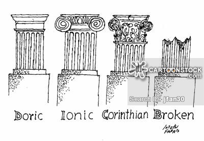 400x277 Doric Columns Cartoons And Comics - Greek Column Sketch