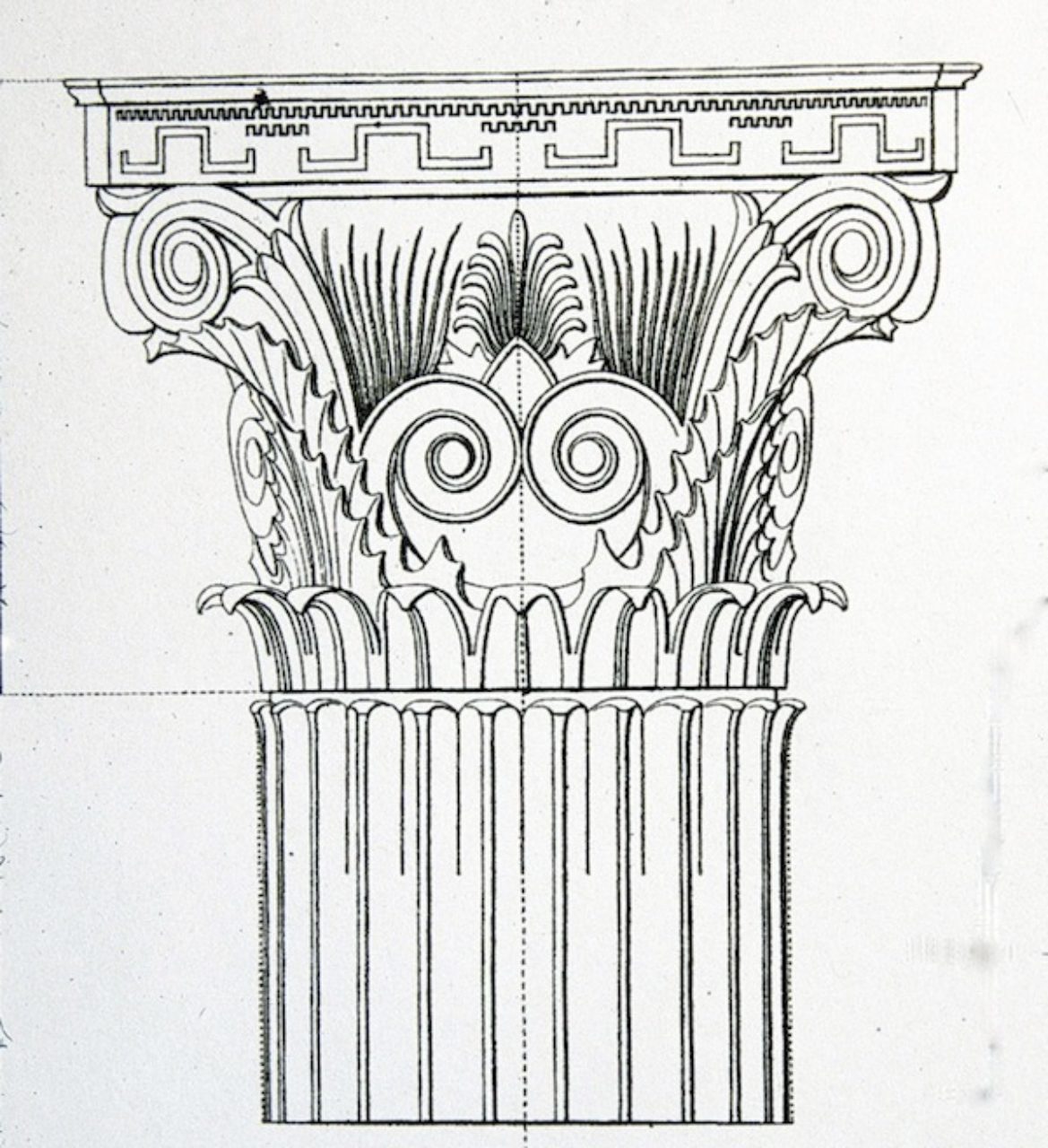 1169x1280 The Temple Of Apollo Epicurius - Greek Column Sketch