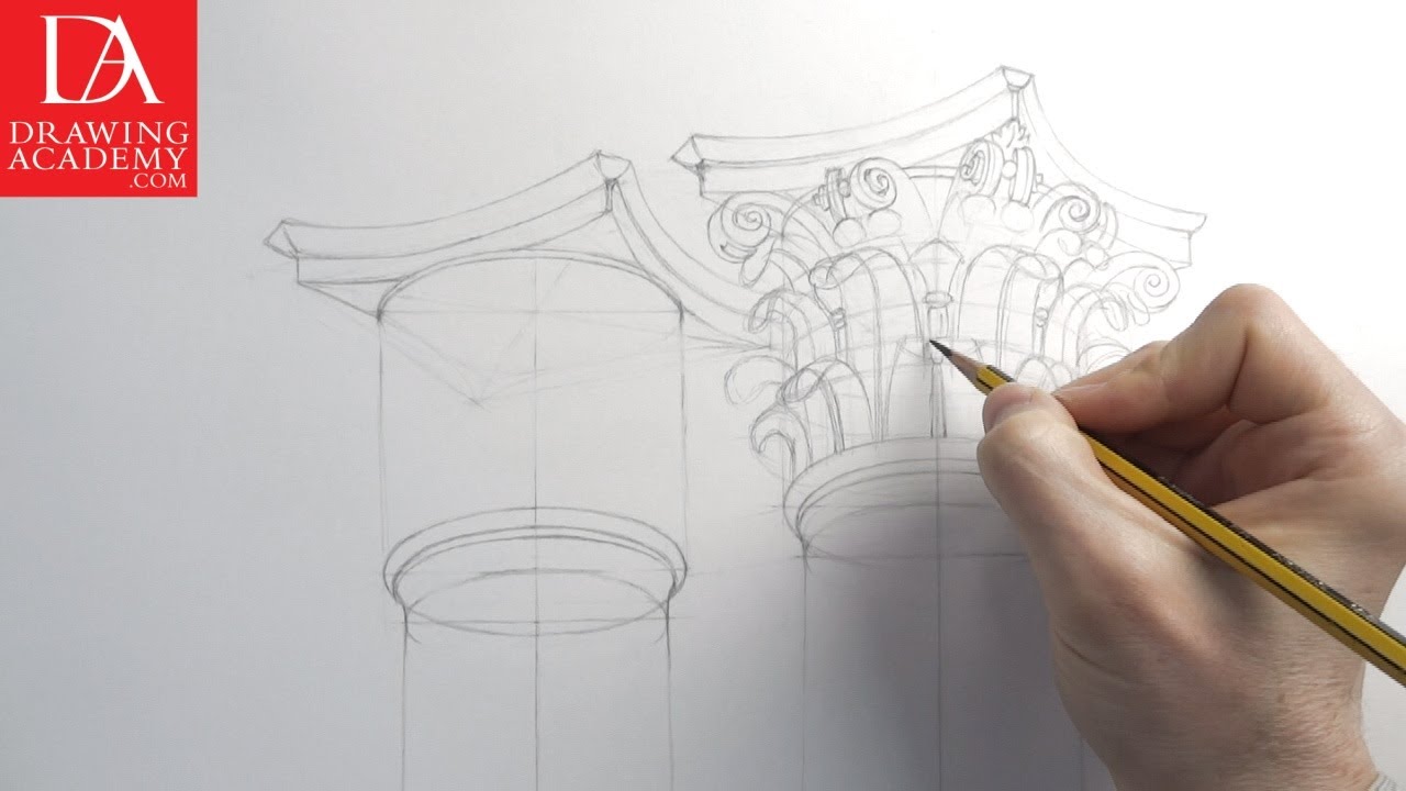 1280x720 Architecture Drawings Presented By Drawing Academy .com 23 2 - Greek Column Sketch