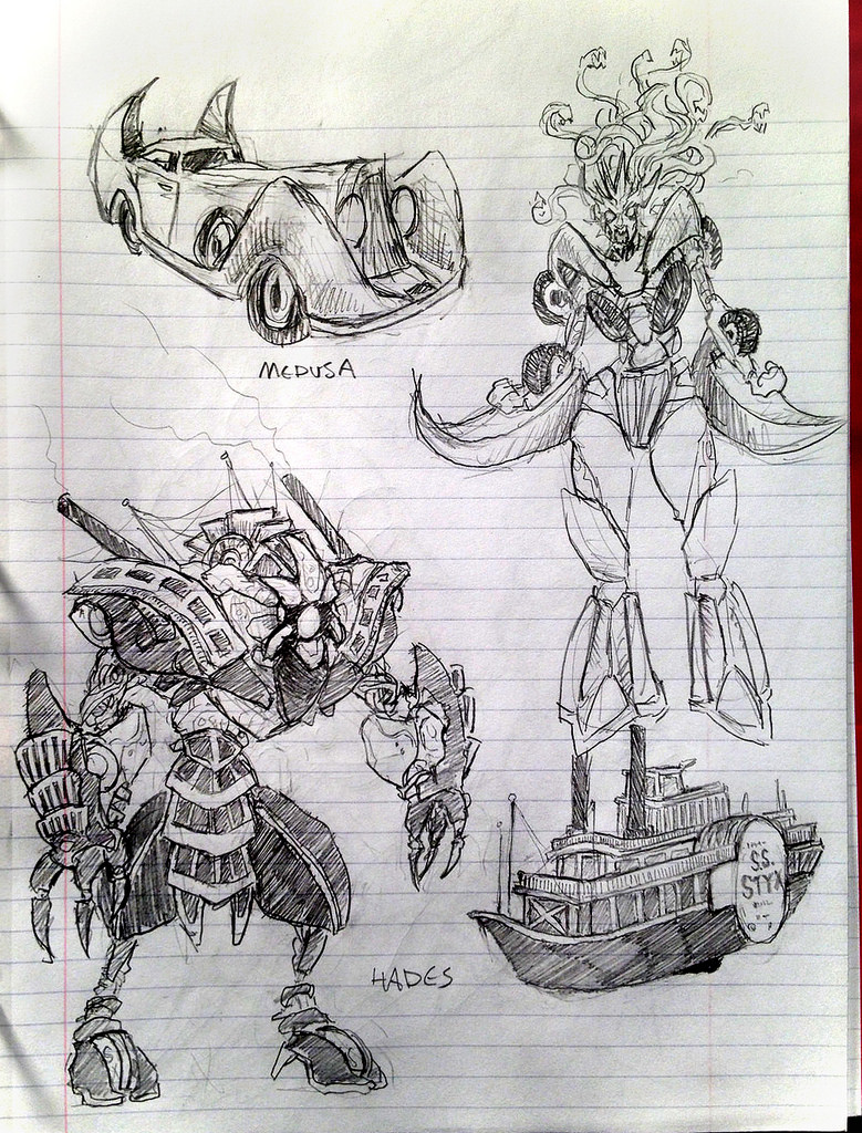 779x1024 2d Artwork - Greek God Sketches