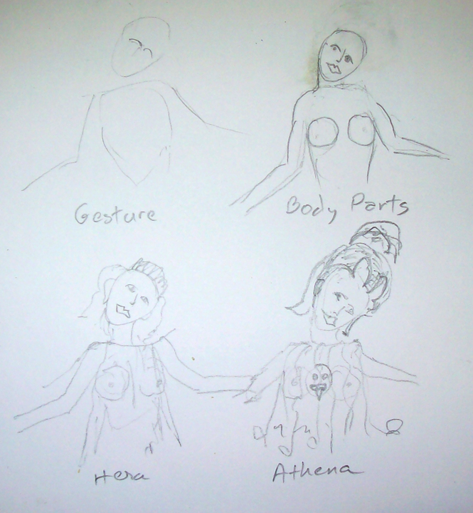 665x720 Drawing Ancient Greek Goddesses - Greek Goddess Sketch