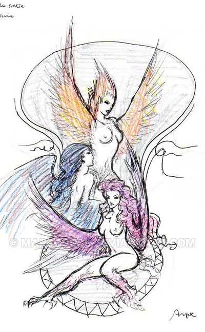 400x648 Greek Gods Sketches Harpies By Marcoso86 - Greek Mythology Sketches
