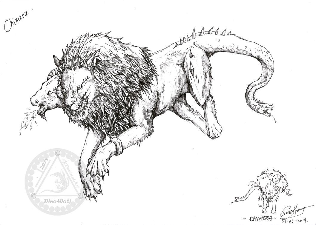1058x754 The Monster In Greek Mythology - Greek Mythology Sketches