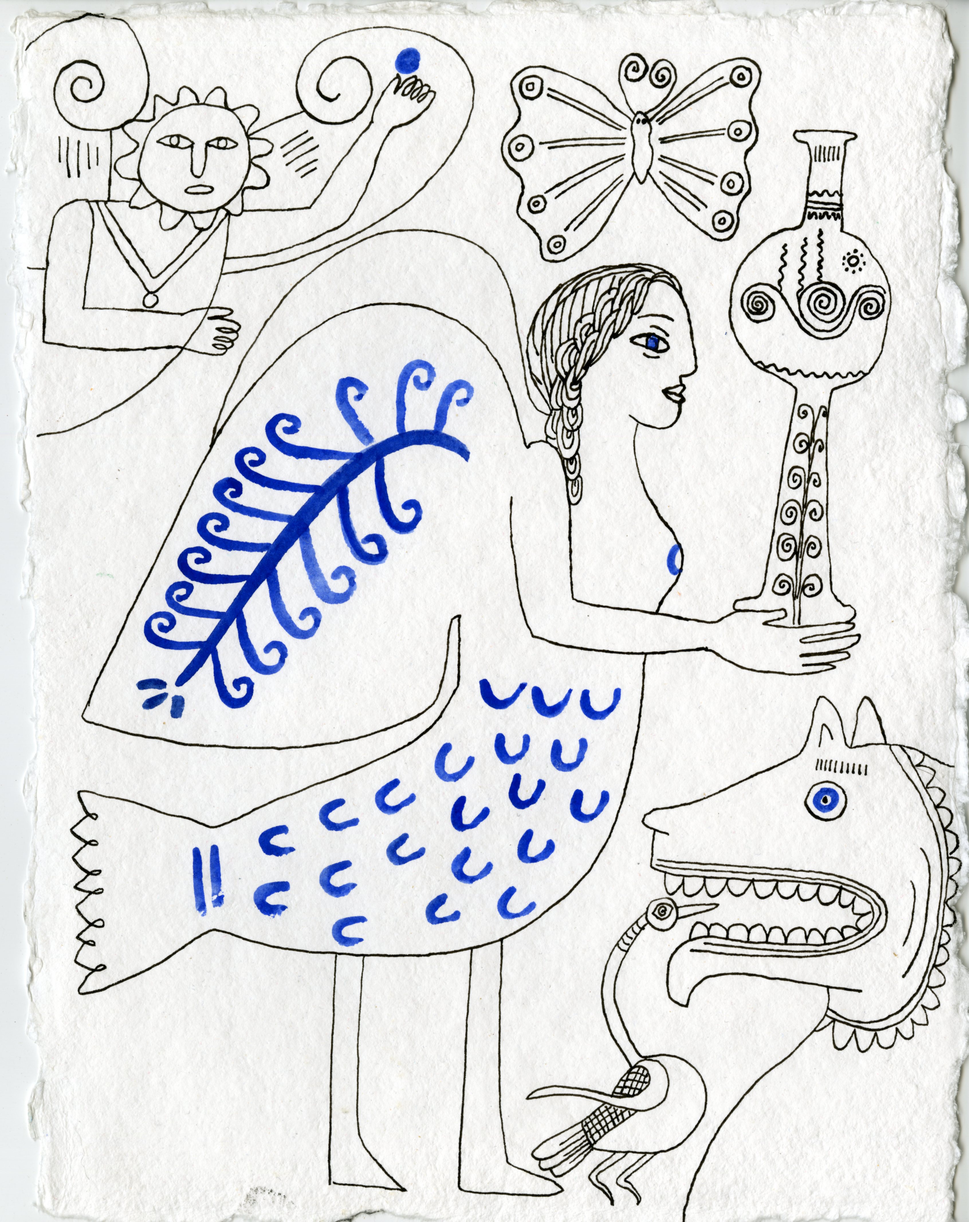 3383x4264 Greek Sketches Books Around The Table - Greek Sketches