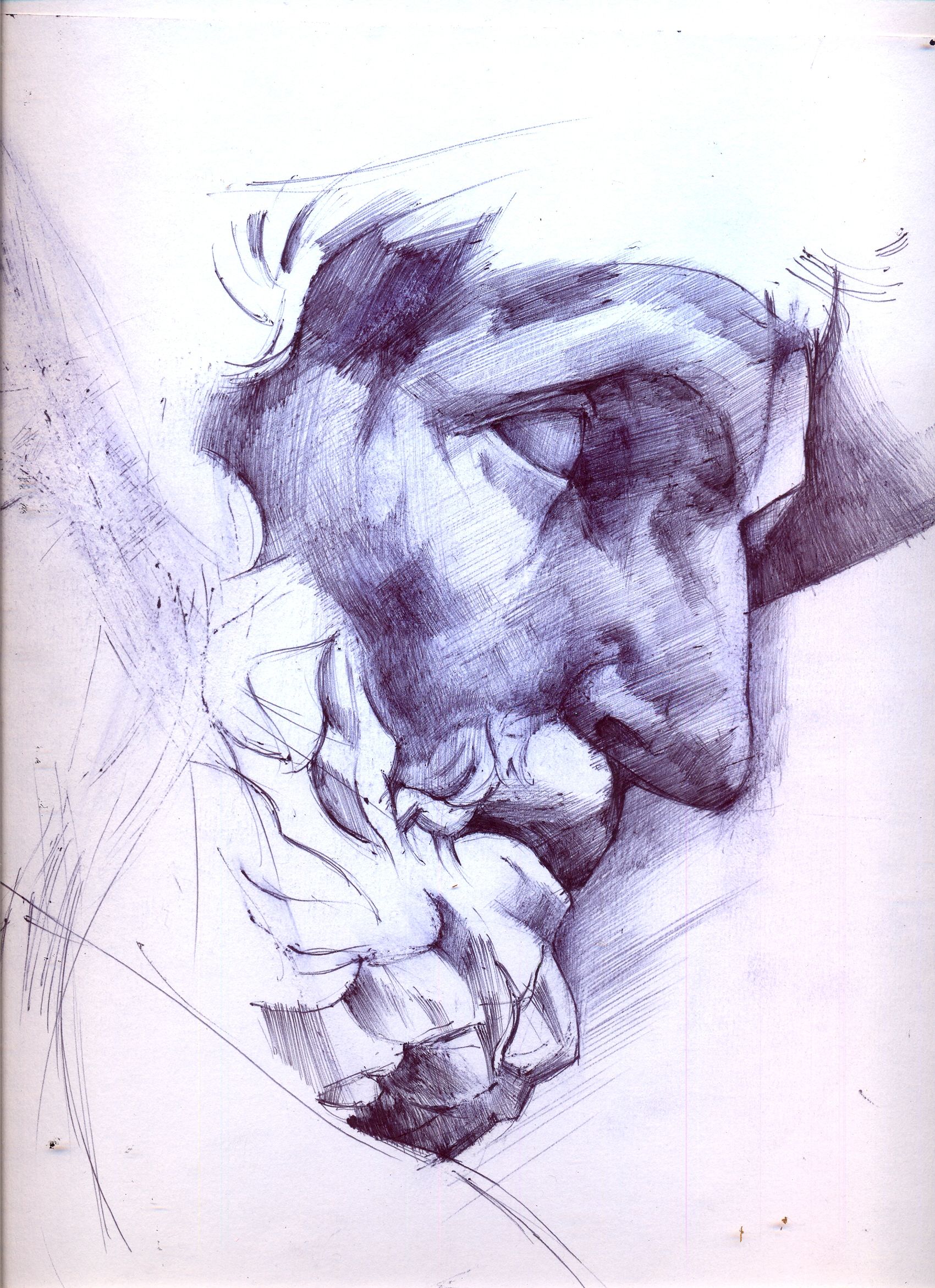 1700x2340 Greek Statue Bic Pen Art - Greek Sketches