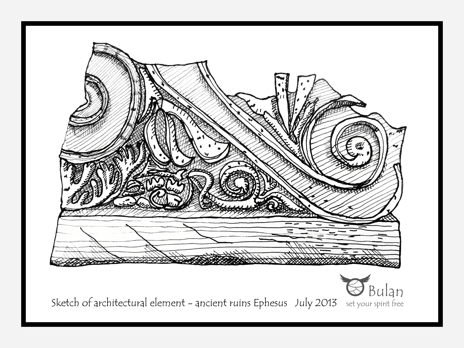 1600x1200 Sketch Of The Day No 72 Ancient Greek Architectural Element From - Greek Sketches