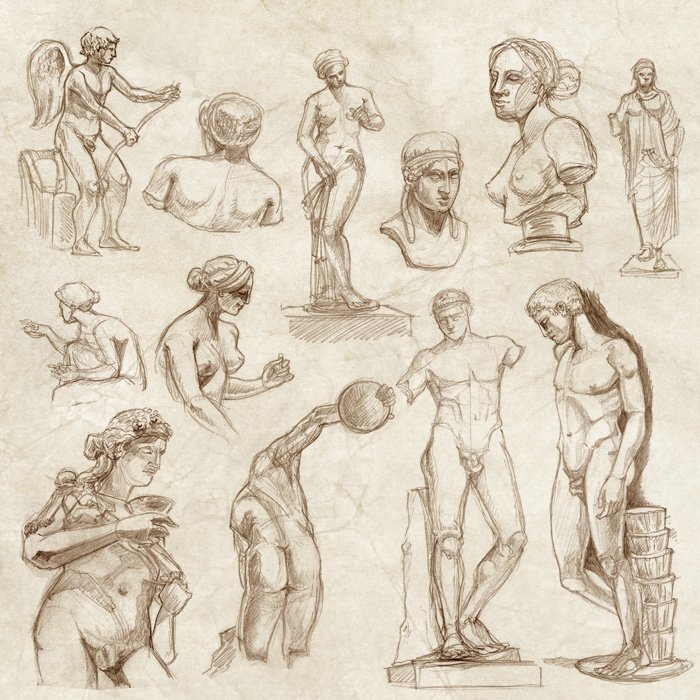 700x700 Sketches Lucy Bellwood - Greek Sketches
