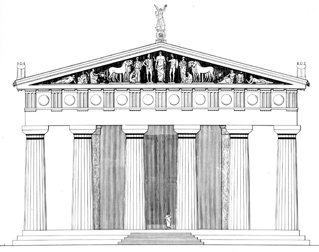 Greek Temple Sketch at PaintingValley.com | Explore collection of Greek