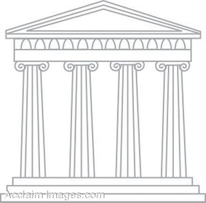 300x295 Cartoon Drawings Of Greek Gods Clip Art Of A Greek Temple - Greek Temple Sketch