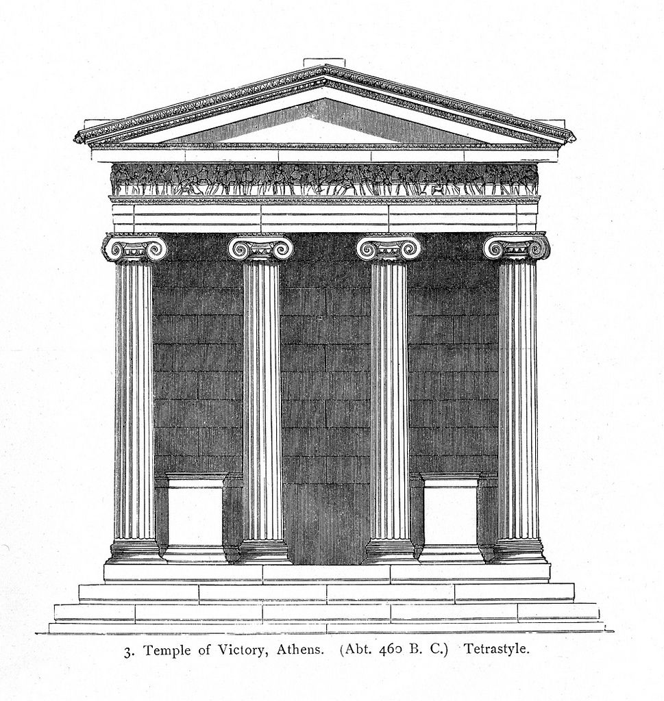 969x1024 Acropolis, Temple Of Athena Nike Reconstruction Rendering Of - Greek Temple Sketch