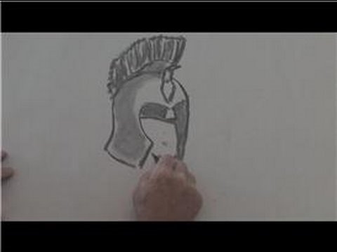 480x360 Drawing Techniques Amp Ideas How To Draw A Greek Helmet - Greek Warrior Sketch