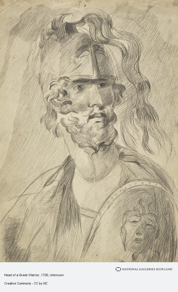 600x980 Head Of A Greek Warrior National Galleries Of Scotland - Greek Warrior Sketch