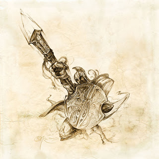 320x320 Sketch - Greek Warrior Sketch