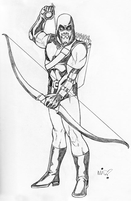 425x650 Sketch Green Arrow By Micquestion - Green Arrow Sketch