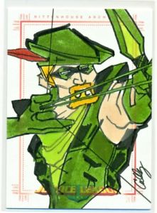 221x300 Dc Comics Justice League Sketch Card Of Green Arrow By Cully Long - Green Arrow Sketch