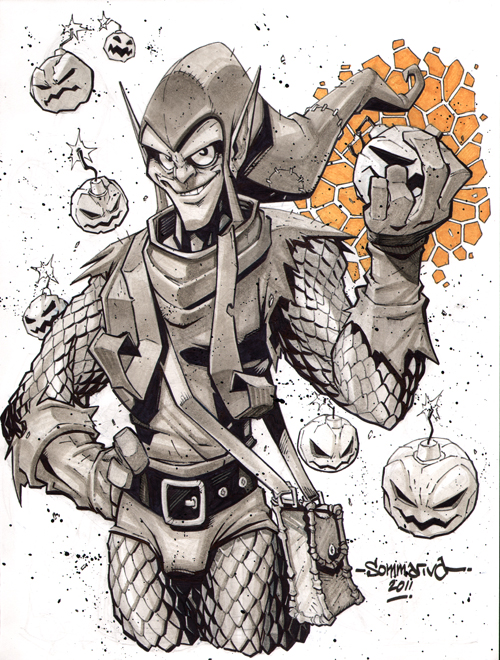 500x660 Green Goblin Sketch 04 By Red J - Green Goblin Sketch
