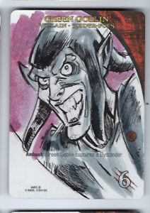 212x300 2015 Marvel 3 D Legendary Sketch Card Green Goblin 4 Ebay - Green Goblin Sketch