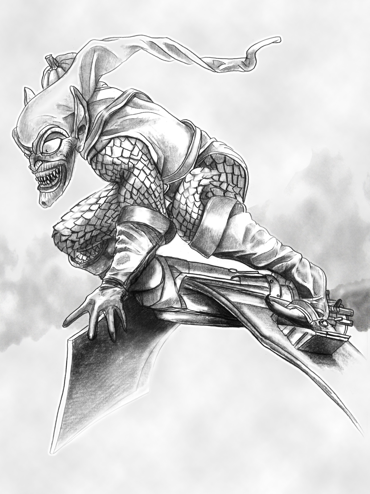 Green Goblin Sketch at PaintingValley.com | Explore collection of Green
