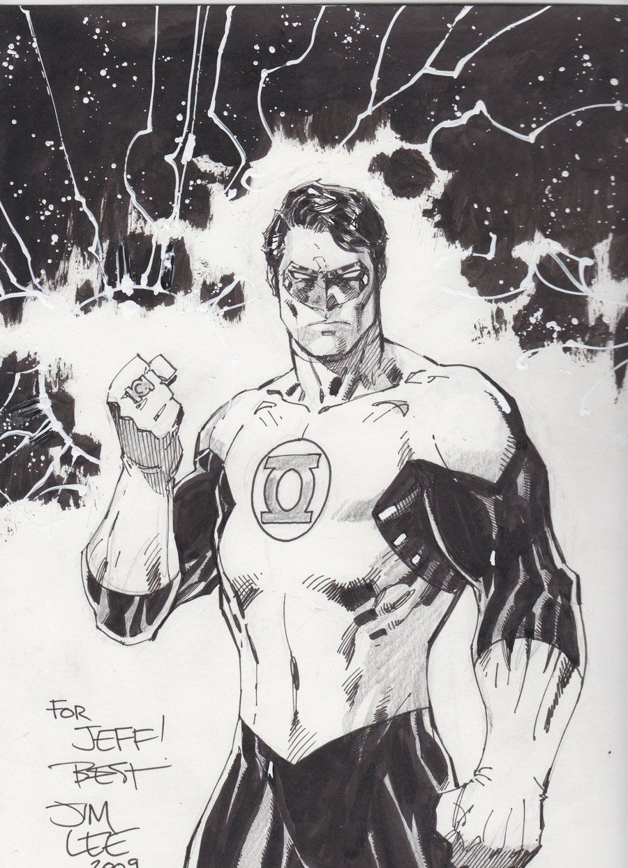 900x1244 Green Lantern Hal Jordan By Jim Lee Desenhos Amp - Green Lantern Sketch