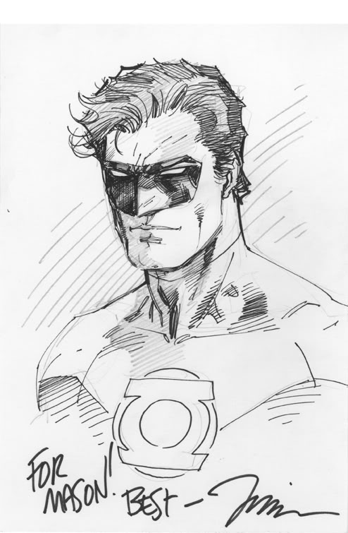494x755 Green Lantern Sketch Jim Lee - Green Lantern Sketch